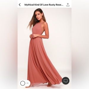 Lulus Rusty Rose Maxi dress